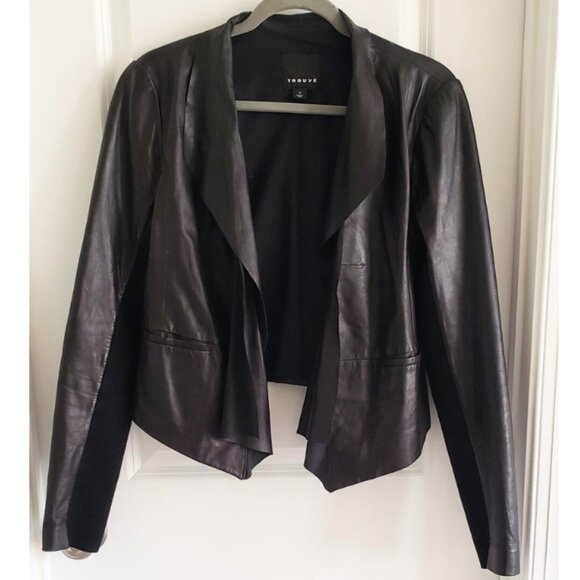 Black Leather Jacket by Trouve - Picture 1 of 9